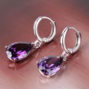 earrings purple teardrop